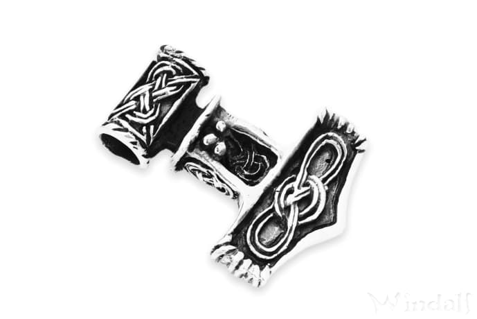 WINDALF Wikinger Schmuck Anhänger FALK 2.4 cm Vikings Thorshammer Silber WINDALF Wikinger Schmuck Anhänger FALK 2.4 cm Vikings Thorshammer Silber - Windalf.de