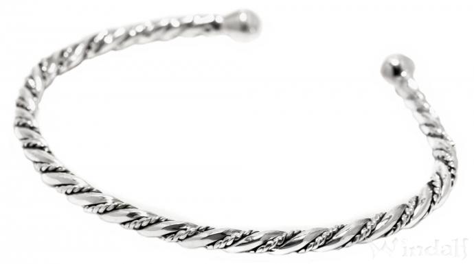 WINDALF Schmaler Armreif ROZA Ø 6.3 cm Wikinger Freundschafts-Armschmuck Silber WINDALF Schmaler Armreif ROZA Ø 6.3 cm Wikinger Freundschafts-Armschmuck Silber - Windalf.de
