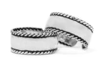 WINDALF Wikinger Ohrklemme WIKY 4 mm Flechtrand Silber - Windalf.de