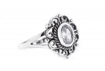 WINDALF Damen Ring CISCANDRA 13 mm Blumenring Bohemia Kristall Silber - Windalf.de
