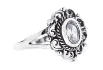 WINDALF Damen Ring CISCANDRA 13 mm Blumenring Bohemia Kristall Silber - Windalf.de
