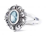 WINDALF Bohemia Damen Ring CISCANDRA 13 mm Blumenring Topas Schmuck Silber - Windalf.de