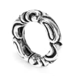 WINDALF Haar& Bartschmuck ARIC Ø 17 mm Haar-Ring mit Ornamenten Dreadlock-Schmuck Silber - Windalf.de