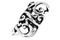 WINDALF Bohemia Haar& Bartschmuck CLARA 20 mm Lebens-Spiralen Mittelalter-Silber-Perle - Windalf.de