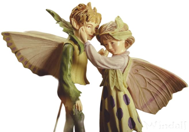 WINDALF Glücks Elfen FLOWER FAIRY SECRET Magic BOX Feen Blumen Stecker je 3 Stück Handbemalt aus Steinsand - Windalf.de