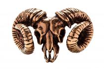 WINDALF Wikinger Ring WIDDAR 19 mm Widder-Kopf Vintage Bronze - Windalf.de