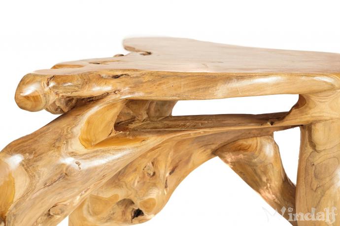 WINDALF Rustikaler Couchtisch AIRA 110cm Wohnzimmer Tisch mit unterer