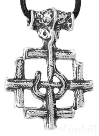 WINDALF Wikinger Schmuck Anhänger ARAK 3 cm Viking Cross Silber - Windalf.de