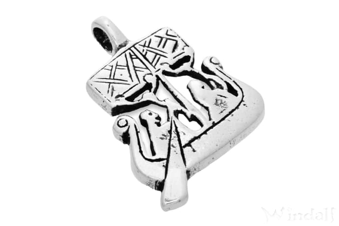 WINDALF Schmuck-Anhänger WISKIA 2.7 cm Wikinger Schiffsreise Silber - Windalf.de