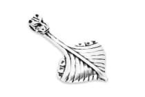 WINDALF Vikings Schmuck Anhänger STIRON 3.6 cm Wikinger Drachenschiff Vintage Silber - Windalf.de