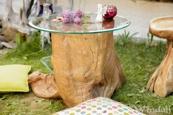 Premium Couchtisch ~ ALEXIA ~ Ø 60 cm H: 50 cm - Kaffeetisch mit