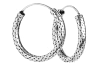 WINDALF Mittelalter Creolen RAGNAR Ø 1.9 cm Wikinger Rauten Handarbeit aus Silber - Windalf.de