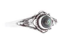 WINDALF Paua Damenring JANINA 7 mm Pauamuschel Vintage Freundschafts Silberring - Windalf.de