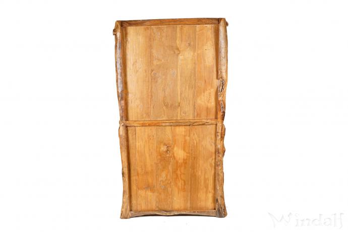 WINDALF Hobbithafter Geschirr-Holzschrank MOGON 150 cm Rustikaler