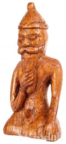 WINDALF Vikings Holzfigur FREYR 16 cm Wikinger Fruchtbarkeitsgott Dekofigur Handarbeit aus Holz - Windalf.de