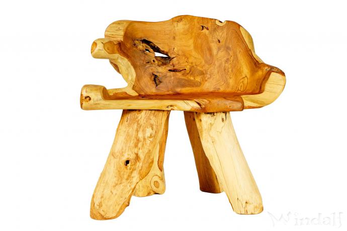 WINDALF Rustikaler Wurzelholzstuhl ANDROG 81 cm Massivholz Küchensessel Handarbeit aus Wurzelholz - Windalf.de