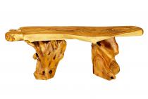 WINDALF Rustikale Gartenbank GALADRIEL 150 cm Sitzbank Handarbeit aus Wurzelholz - Windalf.de