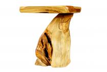 WINDALF Hoher Kaffeeteaktisch NORA 68 cm Rustikaler Garten-Balkon-Holztisch Handarbeit aus Wurzelholz - Windalf.de