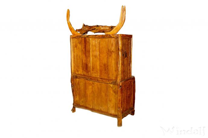 WINDALF Großer Küchen Holzschrank BALIN 182 cm Rustikaler