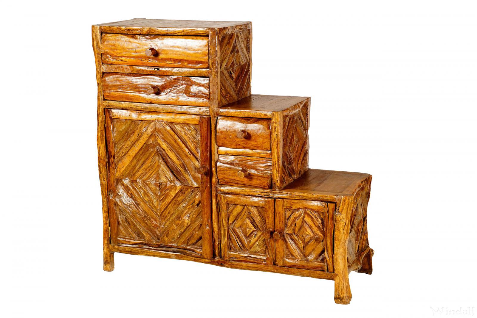 WINDALF Schlafzimmer-Holzschrank HALADIN 127 cm Rustikaler