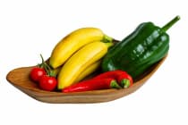 WINDALF Teakholzschale IROIZA 25 cm Snack& Obstschale Handarbeit aus Teakholz - Windalf.de