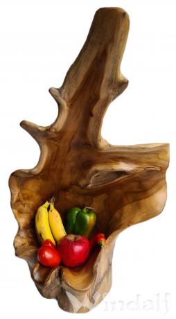 WINDALF Hoher Großer Geschenkkorb LEONA Rustikaler Obstkorb Dekoschale Handarbeit aus Wurzelholz WINDALF Hoher Großer Geschenkkorb LEONA Rustikaler Obstkorb Dekoschale Handarbeit aus Wurzelholz - Windalf.de