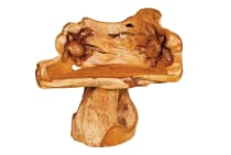 WINDALF Rustikaler Holz-Stuhl WHYNDA 85 cm mit 2 Schildkr&ouml;ten Lounge Holzsessel Handarbeit aus Wurzelholz - Windalf.de