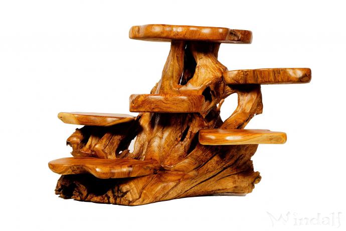 WINDALF Natur Blumenbank RUBY 96 cm Rustikale Pflanzentreppe Handarbeit aus Wurzelholz WINDALF Natur Blumenbank RUBY 96 cm Rustikale Pflanzentreppe Handarbeit aus Wurzelholz - Windalf.de