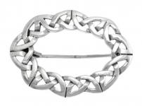 WINDALF Celtic Brosche RIONA 3.6 cm Keltische Knoten Schalnadel Silber - Windalf.de