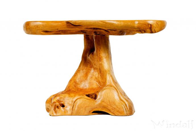 WINDALF Schlanker Couchtisch SIVA 77 cm Eleganter Natur Wohnzimmertisch Handarbeit aus Wurzelholz - Windalf.de