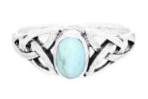 WINDALF Zarter Celtic Damen Ring LAYLA 7 mm Keltische Knoten Türkis Silber WINDALF Zarter Celtic Damen Ring LAYLA 7 mm Keltische Knoten Türkis Silber - Windalf.de