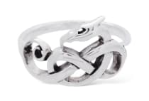 WINDALF Wikinger Silberring DRAGON 10 mm Unendlichkeits-Knoten Silber WINDALF Wikinger Silberring DRAGON 10 mm Unendlichkeits-Knoten Silber - Windalf.de