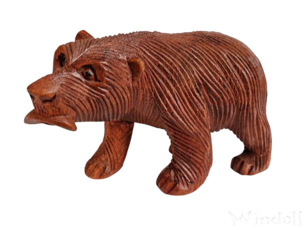 WINDALF Bärenstarke Holz Figur BÖR 15 cm Kleiner Bär Krafttier Dekoration Handarbeit aus Holz WINDALF Bärenstarke Holz Figur BÖR 15 cm Kleiner Bär Krafttier Dekoration Handarbeit aus Holz - Windalf.de
