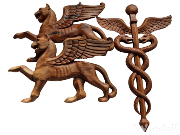 3er Wanddeko Set ~ DION ~ Holzbilder - 2. Wahl Artikel - Handarbeit aus Holz - Windalf.de