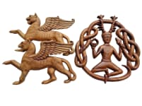 3er Wanddeko Set ~ DION ~ Holzbilder - 2. Wahl Artikel - Handarbeit aus Holz - Windalf.de