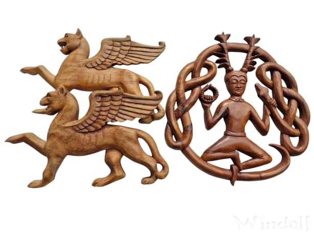 3er Wanddeko Set ~ DION ~ Holzbilder - 2. Wahl Artikel - Handarbeit aus Holz - Windalf.de