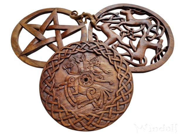 4er Wanddeko Set ~ SARA ~ Holzbilder - 2. Wahl Artikel - Handarbeit aus Holz - Windalf.de