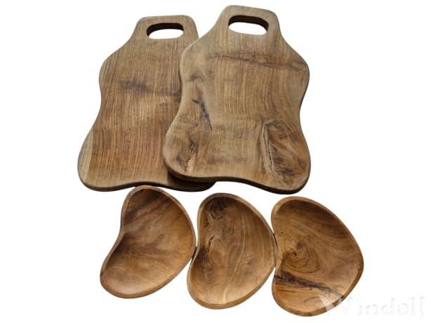 5er Holzdeko Set ~ LAURA ~ Holzbilder - 2. Wahl Artikel - Handarbeit aus Holz - Windalf.de