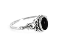 WINDALF Damen Ring ZOE 8 mm Onyx Zarte Ornamentik Silber - Windalf.de