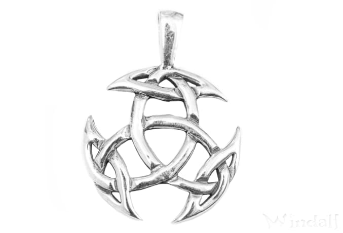 WINDALF Celtic Schmuck Anhänger SANA 3.1 cm Keltischer Dreiheitsknoten Silber - Windalf.de