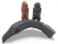 3er Holzdeko Set ~ MAJA ~ Holzfigur - Trinkhornständer - 2. Wahl Artikel - Handarbeit aus Holz - Windalf.de