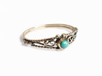 WINDALF Zarter Damen Ring NAIRNE 5 mm T&uuml;rkis Mittelalter Schmuck Bronze - Windalf.de