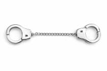 WINDALF Schl&uuml;sselanh&auml;nger Handschellen 14 cm Hochglanz Silber Metall - Windalf.de