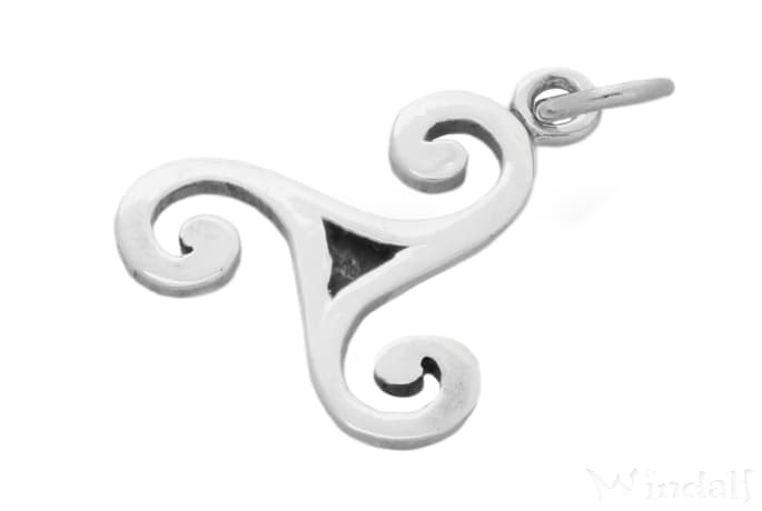 WINDALF Schmuck Anhänger SVANYA 1.7 cm Triskele Silber - Windalf.de