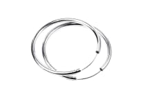 WINDALF Gro&szlig;e Silber Damen Creolen KALINA 40 mm Klassisches Design Hochglanz - Windalf.de