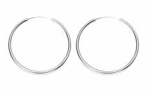 WINDALF Gro&szlig;e Silber Damen Creolen KALINA 40 mm Klassisches Design Hochglanz - Windalf.de