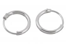 WINDALF Kleine Silber Creolen FIONA 8 mm Nasenring Hochglanz Ohrschmuck Silber - Windalf.de