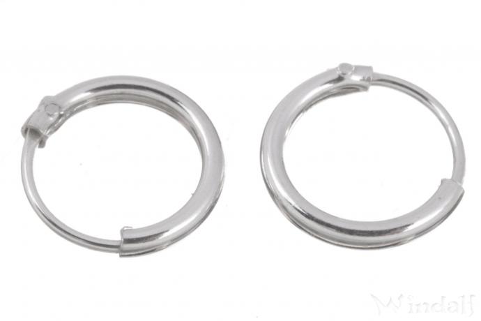 WINDALF Kleine Silber Creolen FIONA 8 mm Nasenring Hochglanz Ohrschmuck Silber - Windalf.de