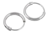 WINDALF Kleine Silber Creolen FIONA 8 mm Nasenring Hochglanz Ohrschmuck Silber - Windalf.de