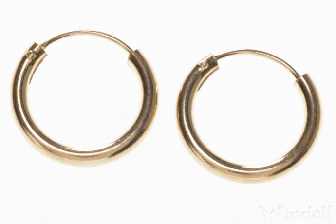 WINDALF Vergoldete Creolen NINA 14 mm Klassisch Hochglanz Silber WINDALF Vergoldete Creolen NINA 14 mm Klassisch Hochglanz Silber - Windalf.de